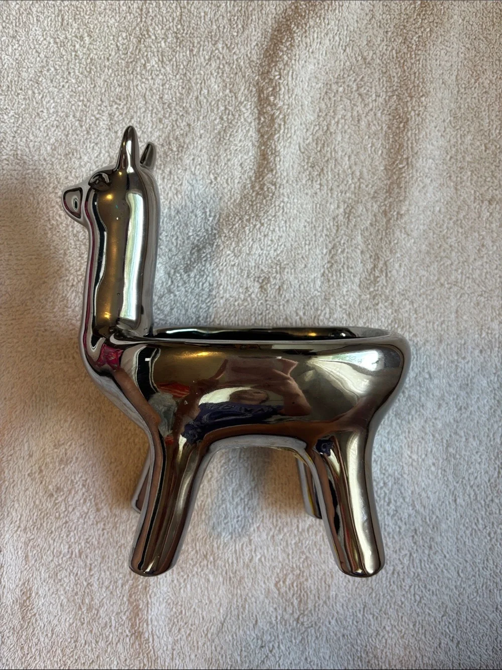 Silver Llama Trinket Dish - Decorative Home Accent